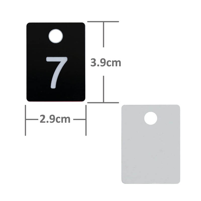 ABS Plastic Numbered Tags Rectangle Key Tags ID Tags Number