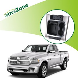omoZone Full Floor Center Console Trim Bezel Cup Holder Middle Console Cover Compatible with 2013-2018 RAM 1500 2500 3500 4500 5500 Replaces 5VC931Z6AB 5VC931Z6AA 5VC931Z0AB