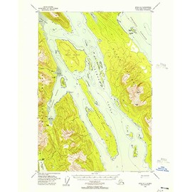 YellowMaps Sitka D 1 AK topo map, 1:63360 Scale, 15 X 15 Minute, Historical, 1948, Updated 1956, 20.9 x 17 in - Polypropylene