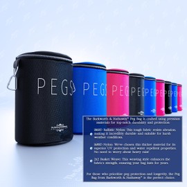 The Barkworth & Hathaway Collection Premium Grey Peg Bag for Washing Line with Shoulder Strap - Waterproof & Weather Resistant Ideal for Clothesline & Dryer