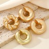 Gold Chunky Ear Cuffs Earrings Set for Women Punk Thick