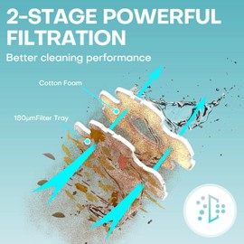 Cordless Robotic Pool Vacuum, Self-Parking Technology, Portable, Ideal for Above-Ground Flat Pool up to 645 Sq. Ft