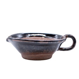 Mino Ware 523-0060 Hana Toen Mortar, Width Approximately 5.9 inches (15 cm), With Handle, Tenmocha Tea, Brown, Ceramic, Made in Japan
