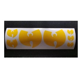 Wu-Tang Street Wear Set of 7 Yellow Vinyl Decals -  car trucks windows phone cup