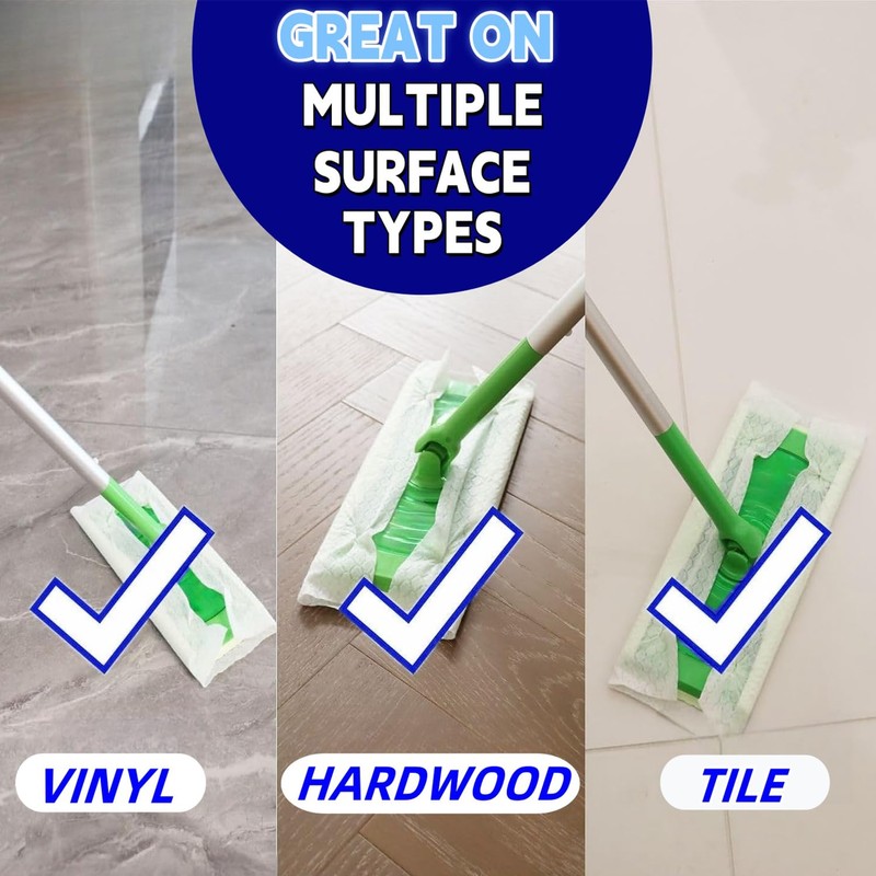 SUZZYVINE Dust Magnet Flash Dry Floor Wipes Flash Dry Mop