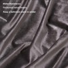 HYAWGE Velvet Dark Grey Shower Curtains for Bathroom,260 GSM Heavy
