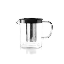 IBILI - Cooker with Filter Square, 1 Litre, Borosilicate Glass and 18/10 Stainless Steel