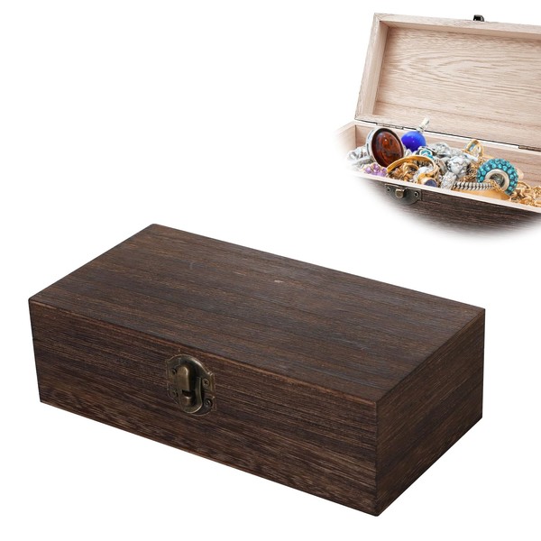 HOMURY Wooden Box with Lid: 20 x 10 x 6