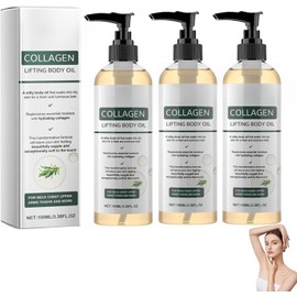Aceite Corporal Reafirmante con Colágeno, Aceite de Colágeno para Tensar la Piel, Aceite Corporal Reafirmante Mágico 2026 para Cicatrices, Arrugas y Estrías, para Todo Tipo de Pieles (3 PCS)