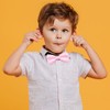 Bskifnn Kids Bow Tie Classic Solid Color Satin Bow Tie