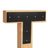 QWORK 14" x 10" T Shape Steel Flat Bracket with