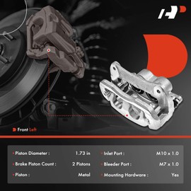 A-Premium Disc Brake Caliper Assembly with Bracket Compatible with Lexus and Toyota Models - NX200t, NX300, NX300h, RX350, RX450h, Highlander - Front Driver and Passenger Side, 2-PC Set