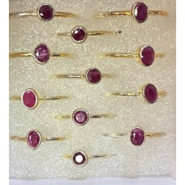 Natural Creations Sterling silver stackable ring size 7 Ruby