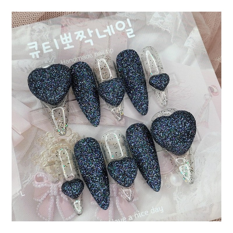 Brown Sugar Sugar Handmade Nail Tips - Square S /