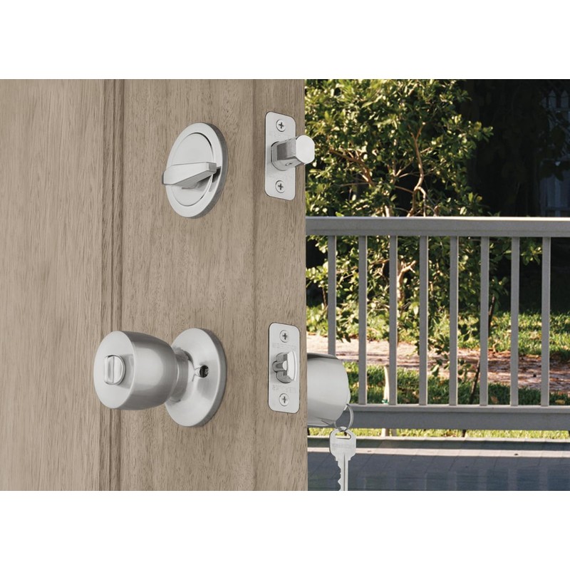 BRINKS - Bell Style Keyed Entry Door Knob and Single