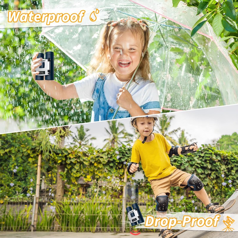 USCAMEL Binoculars Kids, Compact Binoculars Childrens, Waterproof Small Binocular For