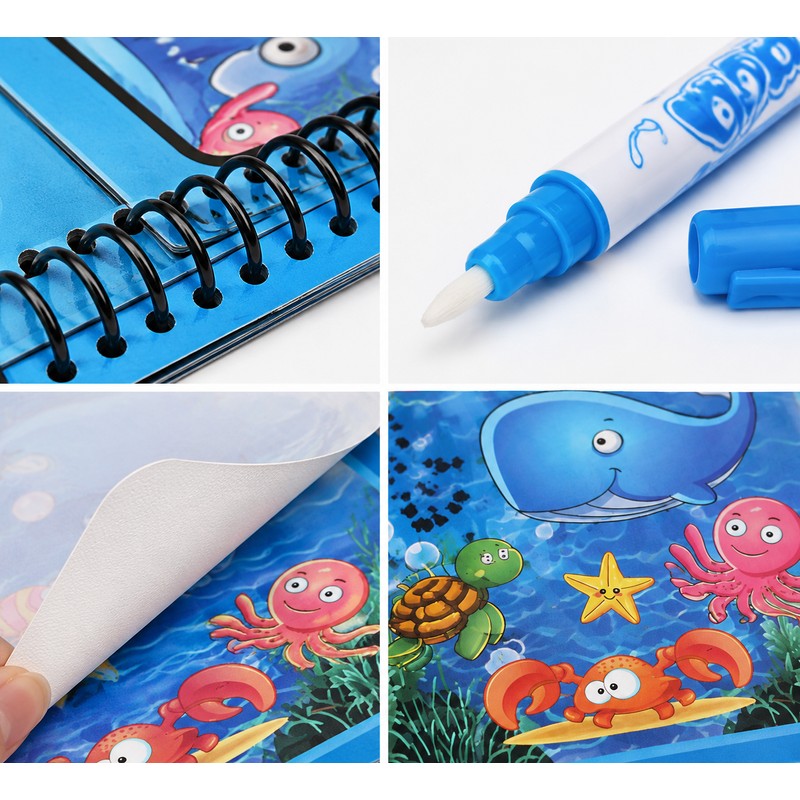 Reusable Water Drawing Book for Kids – Mess-Free Magic Coloring