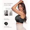 FeelinGirl Front Closure Post Surgery Compression Bra with Adjustable Straps