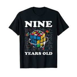 Competitive Speed Cubing 9 Years Old Birthday for Boy Girl T-Shirt