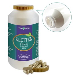 VITA IDEAL® Burdock - Root 360 Capsules - Arctium lappa - Basket Flowers - Burdock Root - Daily Serving 960 mg Burdock Root Pure Powder - No Additives