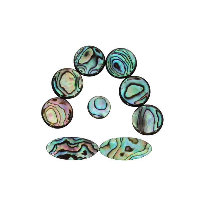 9pcs Colorful Abalone Shell Key Button Inlays for Tenor/ Alto/