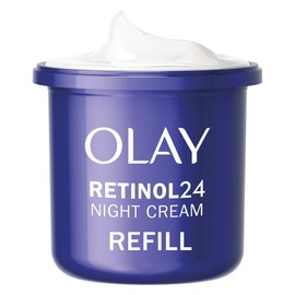 Olay Olay Retinol 24 Night Cream Face Moisturiser REFILL, Skincare with Antioxidant Vitamin E. Overnight Anti Aging Skin Care: Smooths, Renews and Hydrates, 50ml