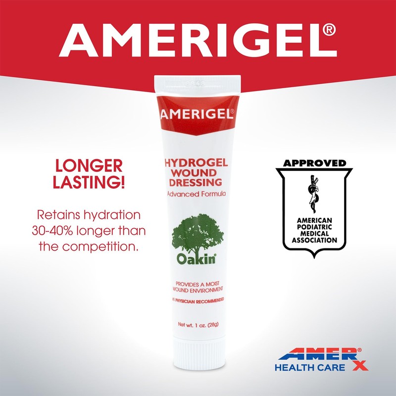 AMERIGEL Hydrogel Wound Dressing (1 oz.) - Provides Moisture-Rich Healing