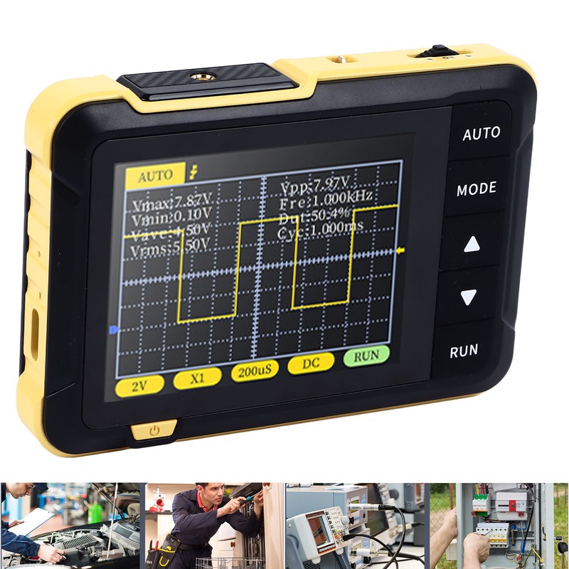 Handheld Mini Oscilloscope Portable Digital Oscilloscope for Beginners Repair Maintenance