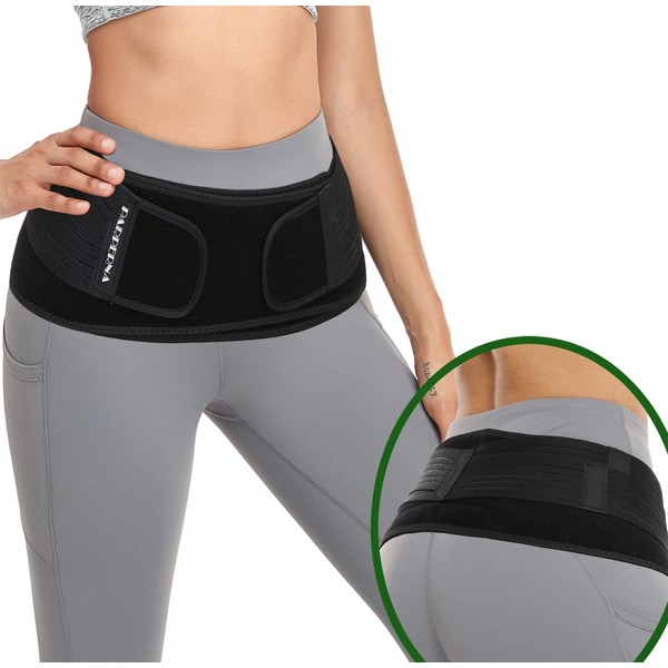 Sacroiliac SI Hip Belt for Women Men SI Joint Hip Belt - Lower Back Support Brace - Hip Braces for Hip Pain - Pelvic Support Belt - Adjustable Sciatica Pelvis Lumbar Pain Relief Trochanter Brace,REGULAR (Hip Size 30"-45")