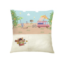 CALCA 10 Pack Sublimation Tooth Fairy Pillowcase, Sublimation Blank White Linen Tooth Fairy Pillow Case Cover (7.87" * 7.87") (Linen Color)