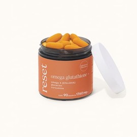 RESET WELLNESS | OMEGA GLUTATHIONE + Omega 3 (EPA+ DHA), Glutatión y Curcumina 90 cápsulas de 1,760 mg