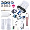 Zeinlenx HVLP Spray Gun with 10Pcs 600ML Disposable Paint Cups,