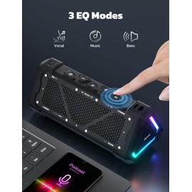 RIENOK S11 Bluetooth Speaker Wireless Portable IPX7 Waterproof Speaker 30W with 3 EQ Modes USB Audio Mode 24H Playtime Bluetooth 5.3 SD Card Up to 32G Speakers for Home Garden Party Camping Travel