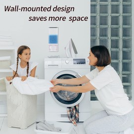 52.5 OZ Laundry Detergent Dispenser/Wall-Mounted Scent Booster Beads Dispenser for Laundry Room Storage, Suitable for Softener Beads/Sea Salt/Rice Dispenser/Sprinkles/Solid Grain Organize