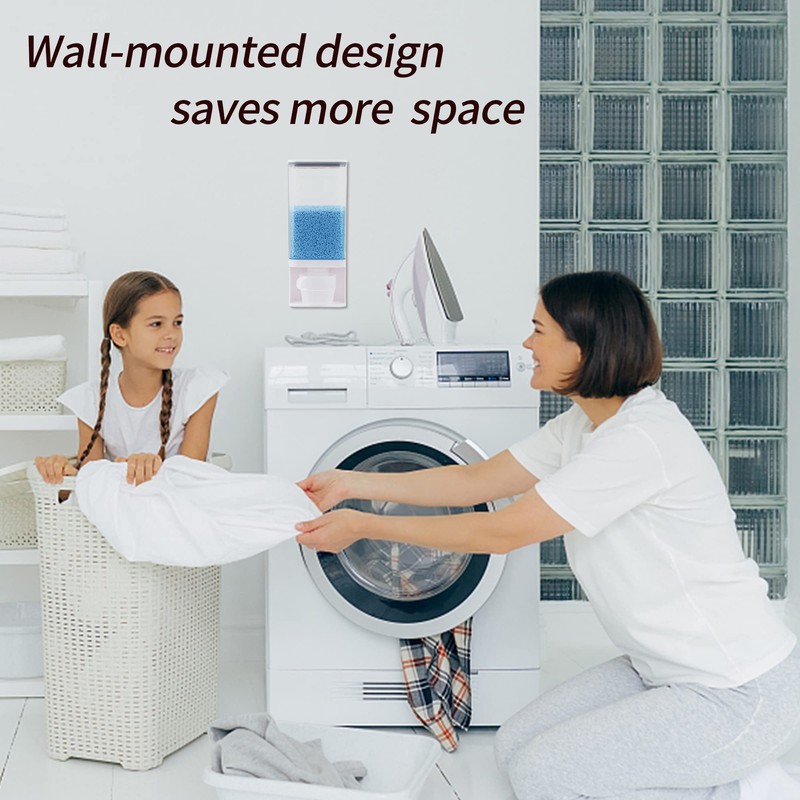 52.5 OZ Laundry Detergent Dispenser/Wall-Mounted Scent Booster Beads Dispenser for