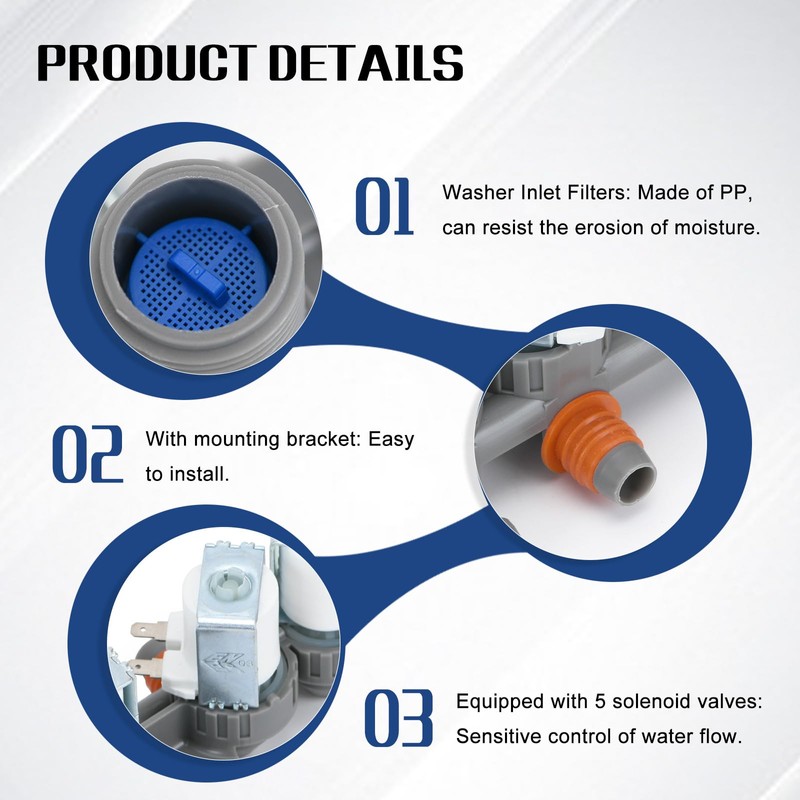 AJU73213301 AJU75152601 Water Inlet Valve Compatible with Kenmore LG Washer