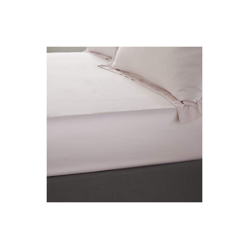 Catherine Lansfield Silky Soft Satin Double Fitted Sheet Blush
