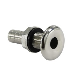 keehui 316 Stainless Steel Durable Combo Stainless Steel Thru-Hull Fitting w/Nut with Custom Gasket Boat Plumbing Fittings for Boats, Yachts, Marine