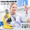 Microscope for Kids 100X 600X 1200X Zoom LED Light Science
