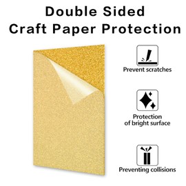Glitter Acrylic Sheets - 1/8 Inch Thick Both-Side Glossy Panel for Laser Cutting, Sawing, Engraving, Colored Plastic Panel Sheet for DIY Projects, Decoration, Art Crafts (3, Gold, 8x12inch)