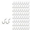 i-FKM 100PCS Metal Pegboard J Hook Accessories Peg Board Wall