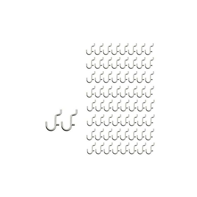 i-FKM 100PCS Metal Pegboard J Hook Accessories Peg Board Wall
