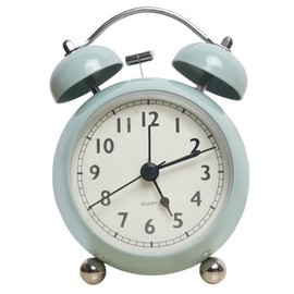 ideamall Alarm Clock Antique Table Clock Classic Analog Quiet Movement Interior (Green)