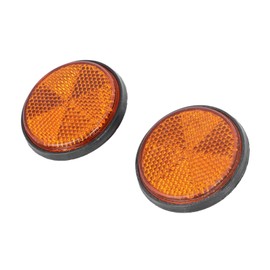 Round Red Reflector Motorcycle 2 Pcs Universal Bike PMMA Material for Trucks Buses ATVs