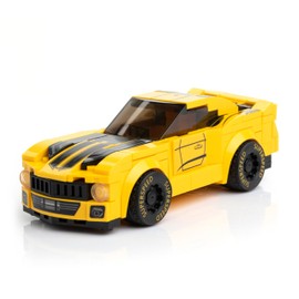 Block Builder Racing Car Building Block Set. Racing Car Building Blocks for Kids and Adults (Yellow)