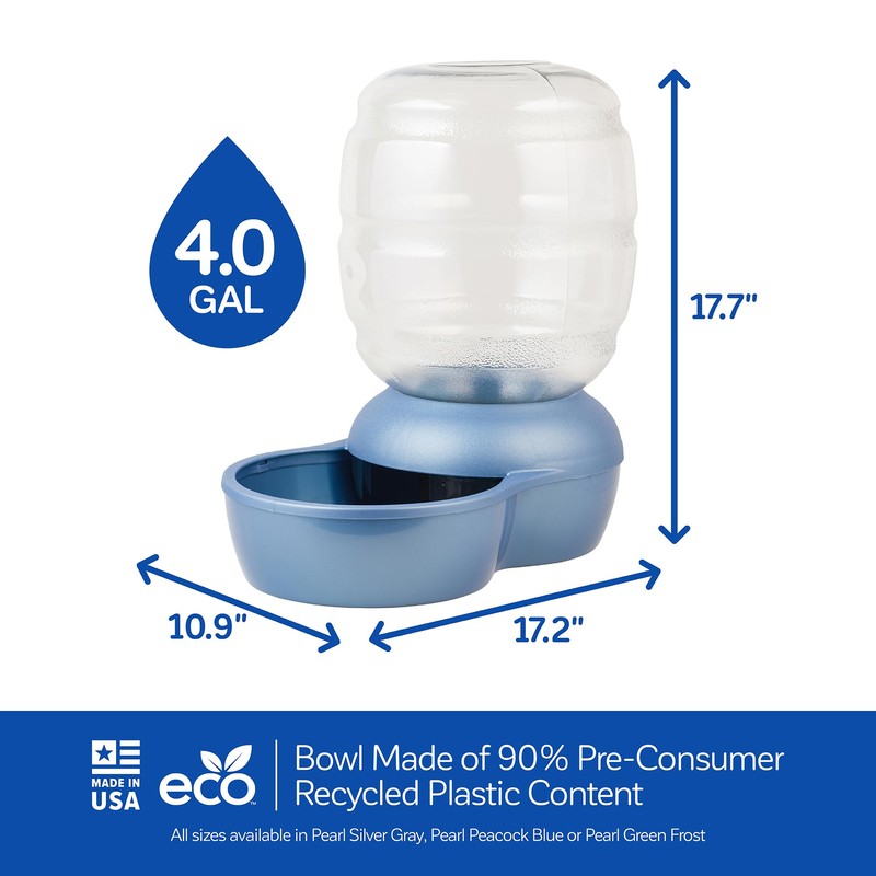 Petmate Replendish Automatic Gravity Waterer for Cats and Dogs, BPA-Free,