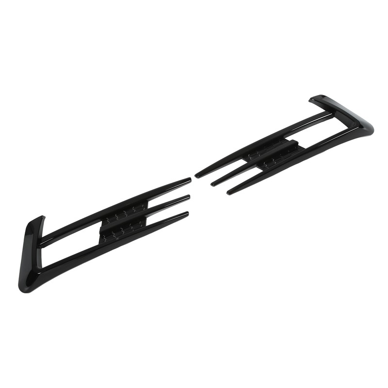 Glossy Black Front Fog Lamp Eyebrow Eyelid Cover Trim Replacement