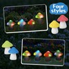 4 Pieces Outdoor Solar Powered Garden Mushroom Lights LED Waterproof