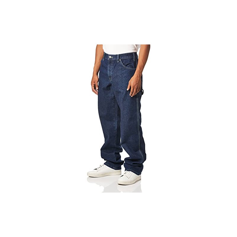 Dickies Men's Relaxed Fit Carpenter Jean, Indigo Blue, 38x30