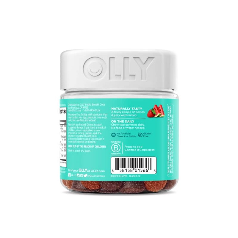 OLLY Teen Girl Multi Gummy, Healthy Skin and Immune Support,